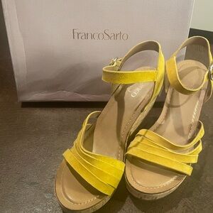 Franco Sarto cork wedge heels